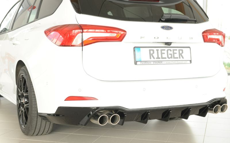 Rieger Rear Diffuser Gloss Black - Ford Focus ST MK4